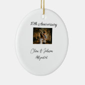結婚のAnniversary add name year画像文字の数 セラミックオーナメント (右)