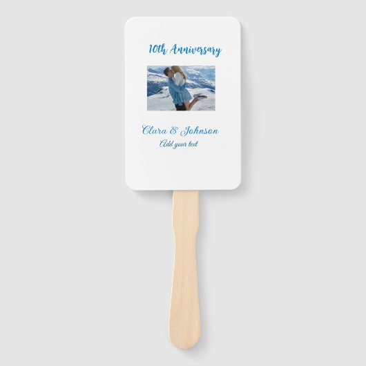 結婚のAnniversary add name year画像文字の数 ハンドファン (正面)