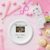 結婚のAnniversary add name year画像文字の数 ペーパープレート (パーティー)