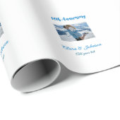 結婚のAnniversary add name year画像文字の数 ラッピングペーパー (ロールコーナー)