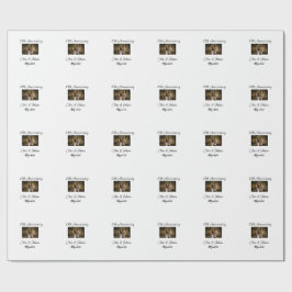 結婚のAnniversary add name year画像文字の数 ラッピングペーパー