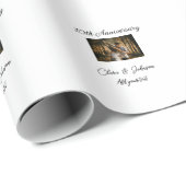 結婚のAnniversary add name year画像文字の数 ラッピングペーパー (ロールコーナー)