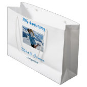 結婚のAnniversary add name year画像文字の数 ラージペーパーバッグ (正面アングル)