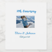 結婚のAnniversary add name year画像文字の数 ワインラベル (シングルラベル)