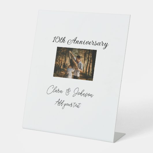 結婚のAnniversary add name year画像文字の数 台座サイン (正面)