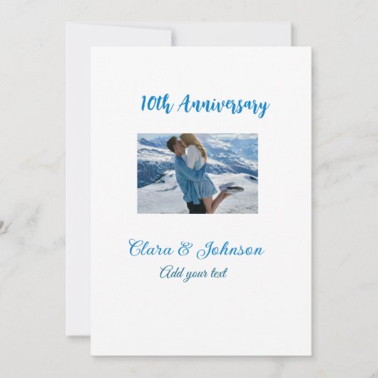 結婚のAnniversary add name year画像文字の数 招待状 (正面)