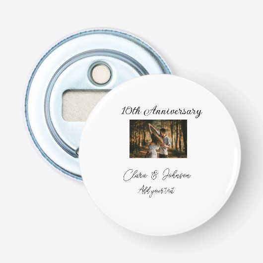 結婚のAnniversary add name year画像文字の数 栓抜き (正面)