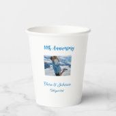 結婚のAnniversary add name year画像文字の数 紙コップ (裏面)