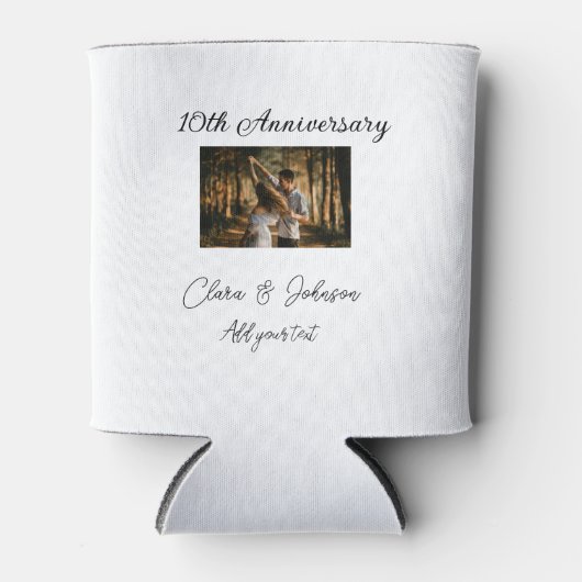 結婚のAnniversary add name year画像文字の数 缶クーラー (正面)