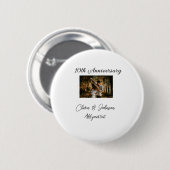 結婚のAnniversary add name year画像文字の数 缶バッジ (正面&裏面)