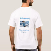 結婚のAnniversary add name year画像文字の数 Tシャツ (裏面)