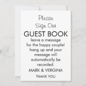 結婚のAudioゲストブック 招待状 (正面)
