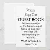 結婚のAudioゲストブック 招待状 (正面/裏面)