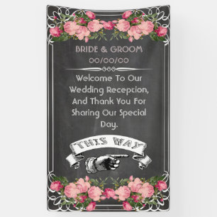 結婚のBlackboardバナー 横断幕