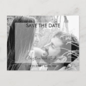 結婚のBliss B/W写真の保存日 ポストカード (正面)