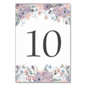 結婚のBohoフローラワイルドフラワーテーブル番号 テーブルナンバー (裏面)