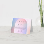 結婚のBoho Arch Pink薄紫ありがグラデーションとう カード (正面)