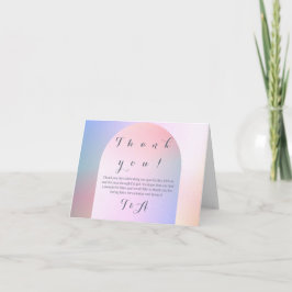 結婚のBoho Arch Pink薄紫ありがグラデーションとう カード