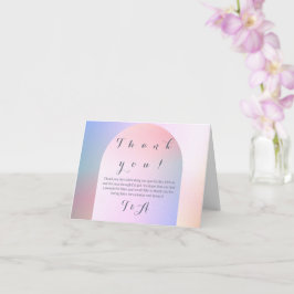 結婚のBoho Arch Pink薄紫ありがグラデーションとう カード