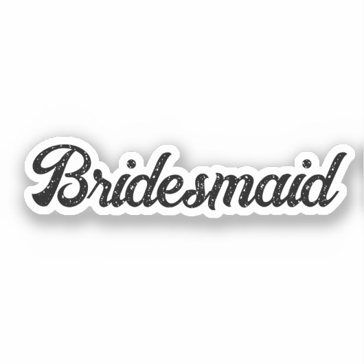 結婚のBridesmaid 2024シンプルクールカスタムエレガント シール (正面)