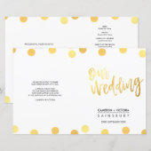 結婚のCEREMONY手書き文字の金ゴールドスポット (正面/裏面)