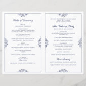 結婚のFoldoverプログラム小冊子 – Nadine (Navy) (裏面)