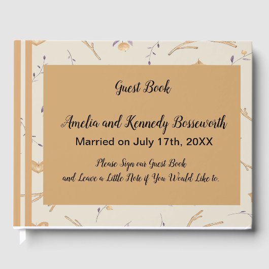 結婚のGuest Book in Earth Tones ゲストブック (正面)