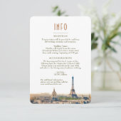 結婚のINFOと詳細の挿入Paris France Invite 招待状 (スタンド正面)