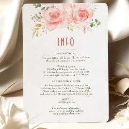 結婚のINFOと詳細金ゴールドと赤面の挿入 招待状