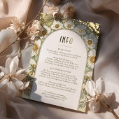 結婚のINFOカードの挿入ヴィンテージアールヌーボーミュシャ 箔招待状