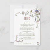 結婚のINFOヴィンテージBelle Epocheビクトリアンの挿入 招待状 (正面)