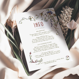 結婚のINFOヴィンテージBelle Epocheビクトリアンの挿入 招待状