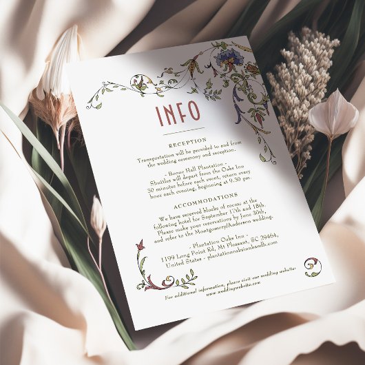 結婚のINFOヴィンテージBelle Epocheビクトリアンの挿入 招待状