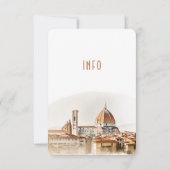 結婚のInsert INFOと詳細Florence Italy 招待状 (裏面)