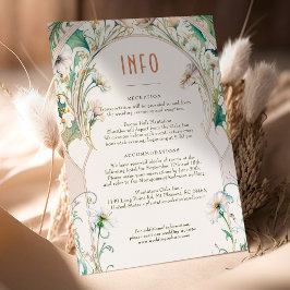 結婚のInsert INFOデイジーアールヌーボーbyミュシャ 招待状
