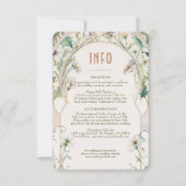 結婚のInsert INFOデイジーアールヌーボーbyミュシャ 招待状 (正面)