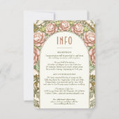 結婚のInsert INFOヴィンテージアールヌーボーミュシャ 招待状 (正面)