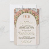 結婚のInsert INFOヴィンテージアールヌーボーミュシャ 招待状 (正面)