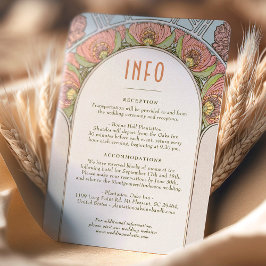 結婚のInsert INFOヴィンテージアールヌーボーミュシャ 招待状