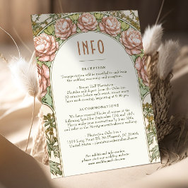 結婚のInsert INFOヴィンテージアールヌーボーミュシャ 招待状