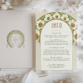 結婚のInsert INFOヴィンテージアールヌーボーミュシャ 招待状