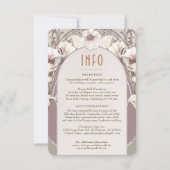 結婚のInsert INFOヴィンテージアールヌーボーbyミュシャI 招待状 (正面)