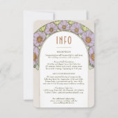 結婚のInsert INFOヴィンテージアールヌーボーbyミュシャI 招待状 (正面)