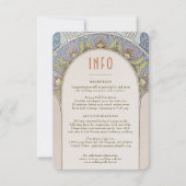 結婚のInsert INFOヴィンテージアールヌーボーbyミュシャI 招待状 (正面)