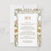 結婚のInsert INFOヴィンテージアールヌーボーbyミュシャI 招待状 (正面)