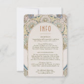 結婚のInsert INFOヴィンテージアールヌーボーbyミュシャI 招待状 (正面)