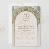 結婚のInsert INFOヴィンテージアールヌーボーbyミュシャI 招待状 (正面)