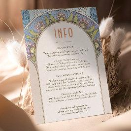 結婚のInsert INFOヴィンテージアールヌーボーbyミュシャI 招待状