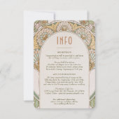 結婚のInsert INFOヴィンテージアールヌーボーbyミュシャI 招待状 (正面)