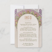 結婚のInsert INFOヴィンテージアールヌーボーbyミュシャI 招待状 (正面)